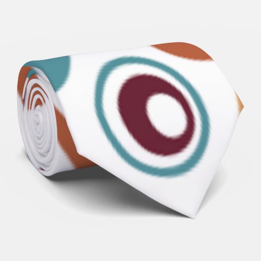 Skaymarts | Elegante Blauwe Bruine en Witte Kantoo Stropdas (Opgerold)