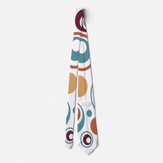 Skaymarts | Elegante Blauwe Bruine en Witte Kantoo Stropdas (Achterkant)