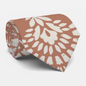 Skaymarts | Elegante bruine met witte design Stropdas (Opgerold)