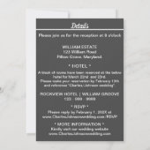 Skaymarts | Floral Calligraphic Minimalist Wedding Kaart (Achterkant)