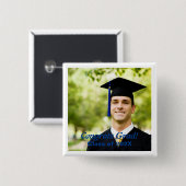 Skaymarts | Gefeliciteerd onze Afstuderen dag Vierkante Button 5,1 Cm (Voorkant /achterkant)