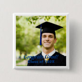 Skaymarts | Gefeliciteerd onze Afstuderen dag Vierkante Button 5,1 Cm (Voorkant)