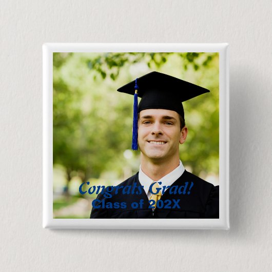 Skaymarts | Gefeliciteerd onze Afstuderen dag Vierkante Button 5,1 Cm (Voorkant)