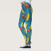SKAYMARTS | Leggings van de Prints van geel Floren (Links)
