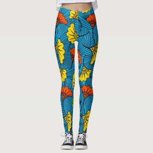 SKAYMARTS   Leggings van de Prints van geel Floren