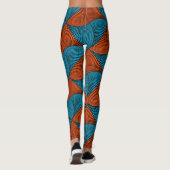 SKAYMARTS | Leggings van het Blauwe Patroon Africa (Achterkant)