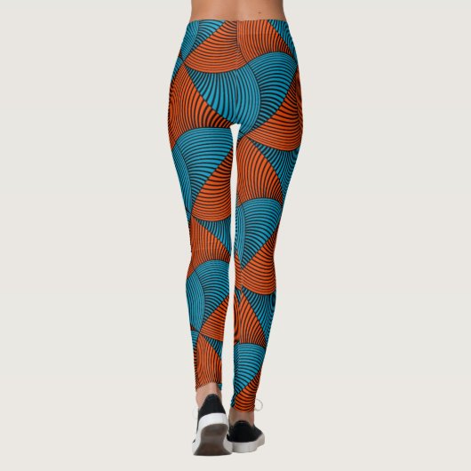 SKAYMARTS | Leggings van het Blauwe Patroon Africa (Achterkant)