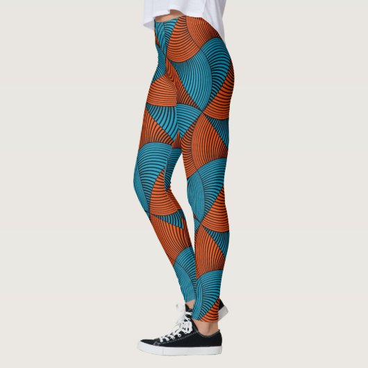 SKAYMARTS | Leggings van het Blauwe Patroon Africa (Links)