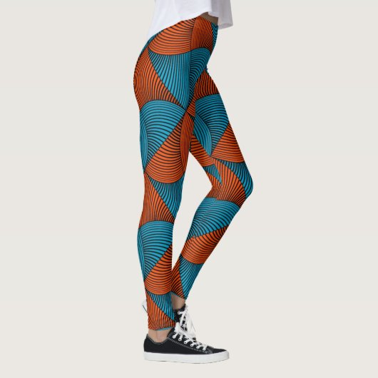 SKAYMARTS | Leggings van het Blauwe Patroon Africa (Rechts)