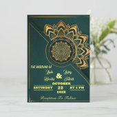 Skaymarts | Mandala Calligraphic script Wedding In Kaart (Staand voorkant)