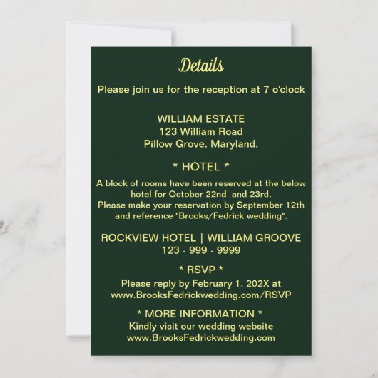 Skaymarts | Mandala Calligraphic script Wedding In Kaart (Achterkant)