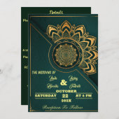 Skaymarts | Mandala Calligraphic script Wedding In Kaart (Voorkant / Achterkant)