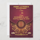 Skaymarts | Mandala Calligraphic Unique Script Sav Save The Date (Voorkant)