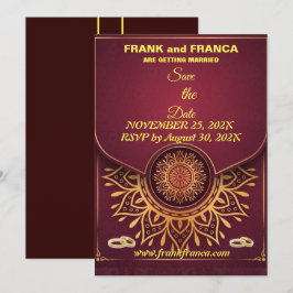 Skaymarts | Mandala Calligraphic Unique Script Sav Save The Date