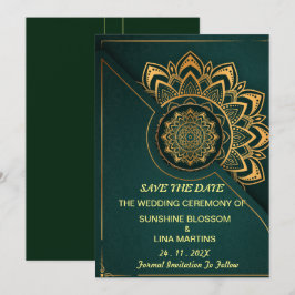 Skaymarts | Mandala kalligrafisch script opslaan Save The Date
