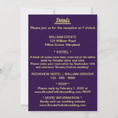 Skaymarts | Mandala Paarse kalligrafische bruiloft Kaart (Achterkant)