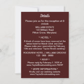 Skaymarts | Maroon Elegant Calligraphic Wedding I Kaart (Achterkant)