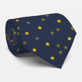 Skaymarts Navy Blue Golden Star Stropdas
