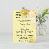 Skaymarts | Romantische gele botanische bruiloft I Kaart (Staand voorkant)