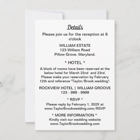 Skaymarts | Romantische gele botanische bruiloft I Kaart (Achterkant)