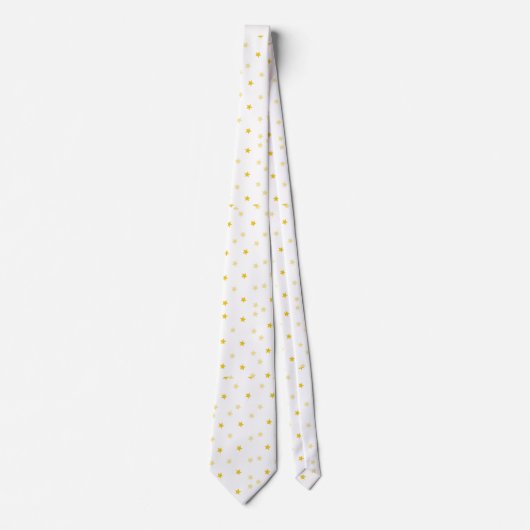 Skaymarts White Golden Star Stropdas (Voorkant)