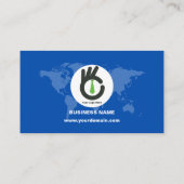 Skaymarts | Zwart en blauw minimalistisch persoonl Visitekaartje (Achterkant)