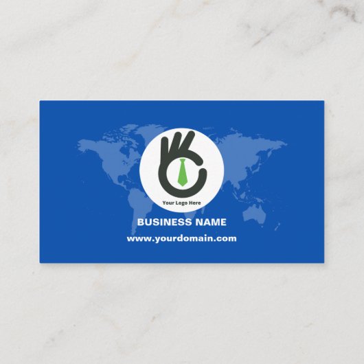 Skaymarts | Zwart en blauw minimalistisch persoonl Visitekaartje (Achterkant)