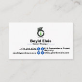 Skaymarts | Zwart en blauw minimalistisch persoonl Visitekaartje (Voorkant)