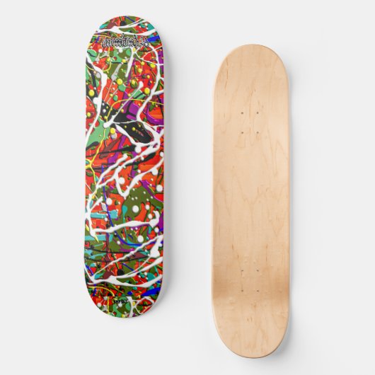SKB_013 Splatter Paint Art Skateboard Deck (Voorkant)