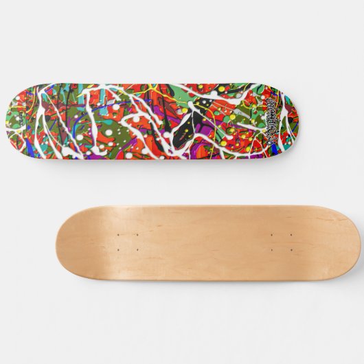 SKB_013 Splatter Paint Art Skateboard Deck (Horizontaal)