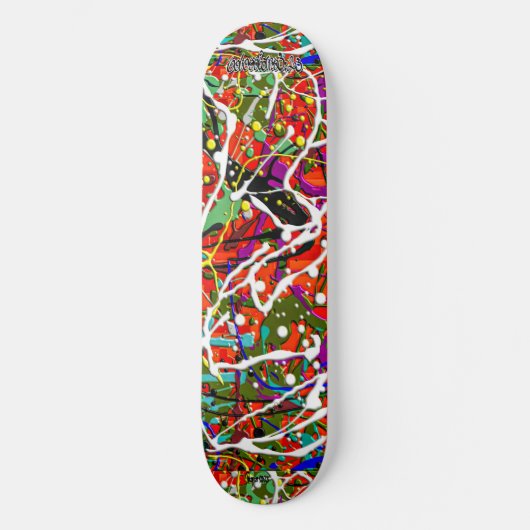 SKB_013 Splatter Paint Art Skateboard Deck (Voorkant)