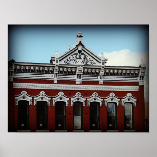Skean's Block 1889 Albia, Iowa Poster (Voorkant)