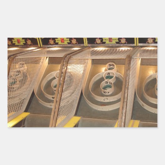 SKEE BALL! RECHTHOEKIGE STICKER (Voorkant)