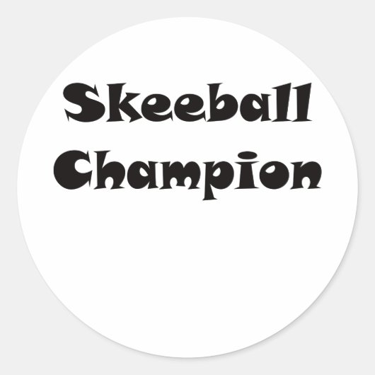 Skeeball Kampioen Ronde Sticker (Voorkant)