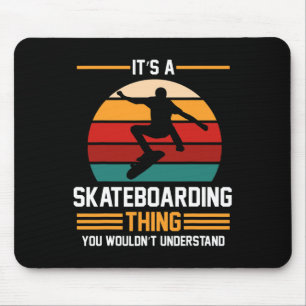 Skeeler Retro Skateboarden Muismat