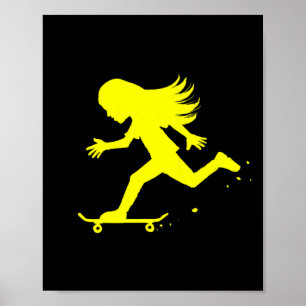 Skeeler Skeelers Tiener Tiener Meisje Skeeler Oll Poster