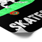 Skeelerboard Dinosaur Skeeleren T-rex Grappige Ske Poster (Hoek)