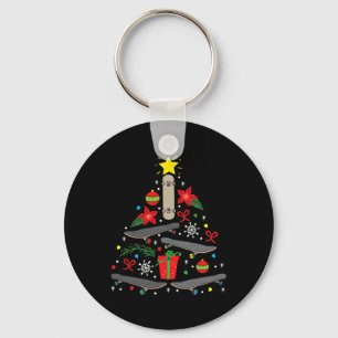 Skeelerboard Kerst Ornament Boom Grappig Gif Sleutelhanger
