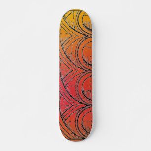 Skeelerboard met middeleeuwse architectuur persoonlijk skateboard