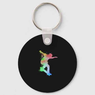 Skeelerboard Skeeler Skateboarder Watersplash - Sk Sleutelhanger