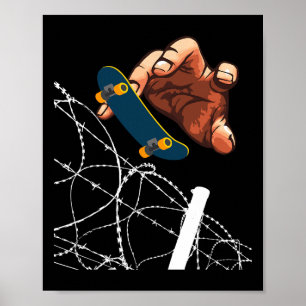 Skeeleren Rbed-draad Skeeler Fingerboarden Poster
