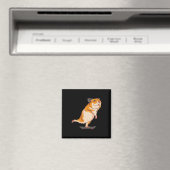 Skeelerende Hamster - Schattige Skeelerende Knaagd Magneet (Insitu (Vaatwasser))