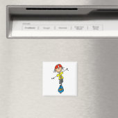 Skeelerende Stick Figure Magneet (Insitu (Vaatwasser))