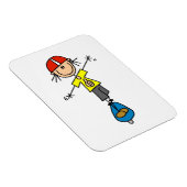 Skeelerende Stick Figure Magneet (Rechterzijde)