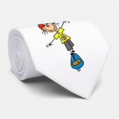 Skeelerende Stick Figure Stropdas (Opgerold)
