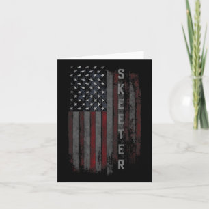 Skeeter Familie Amerikaanse vlag Vissende boot Kaart
