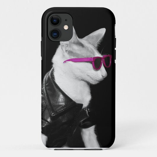 Skeezix het Cat iPhone5 Hoesje - Kat van Biker in (Achterkant)