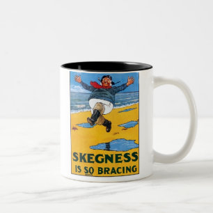 Skegness Ad - Skegness is zo krakkend - Man Tweekleurige Koffiemok