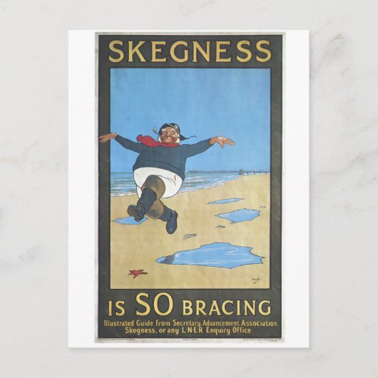 Skegness England Seaside Vintage Travel Briefkaart (Voorkant)