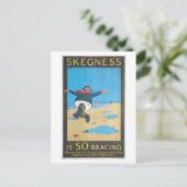 Skegness, England Vintage Travel Poster Briefkaart (Staand voorkant)
